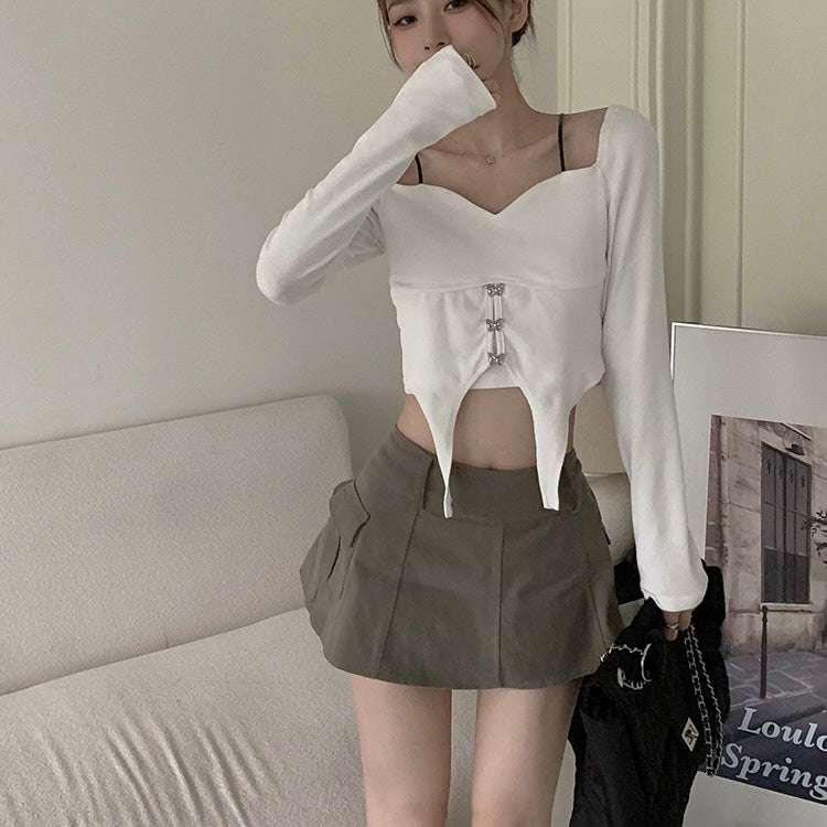 フロントバタフライ ショートトップス mry000248