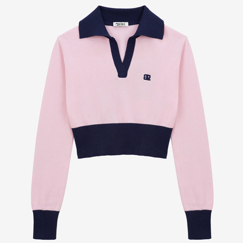 ウエスト細見え クロップド丈ニット mry000242