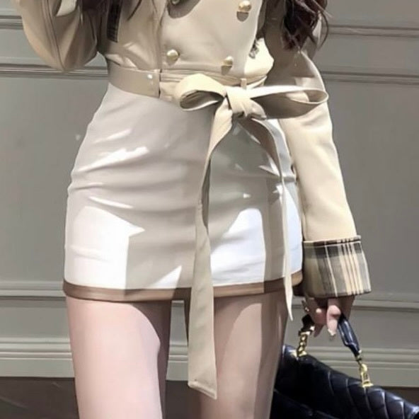 【Chéri】アイボリー タイトミニスカート mry001477
