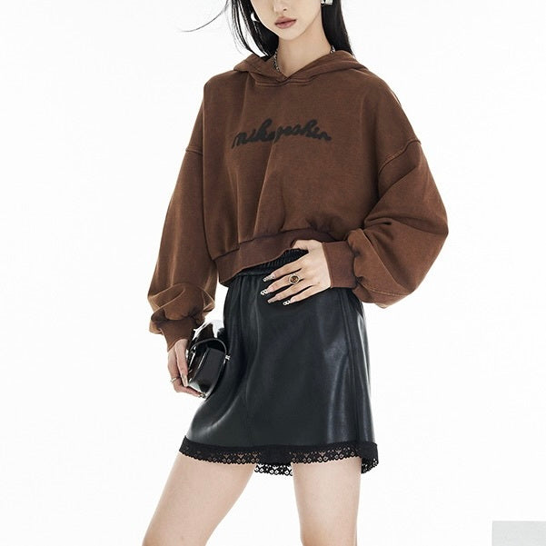 【高品質】2カラー展開 韓国ストリート デニム生地パーカー mry001066