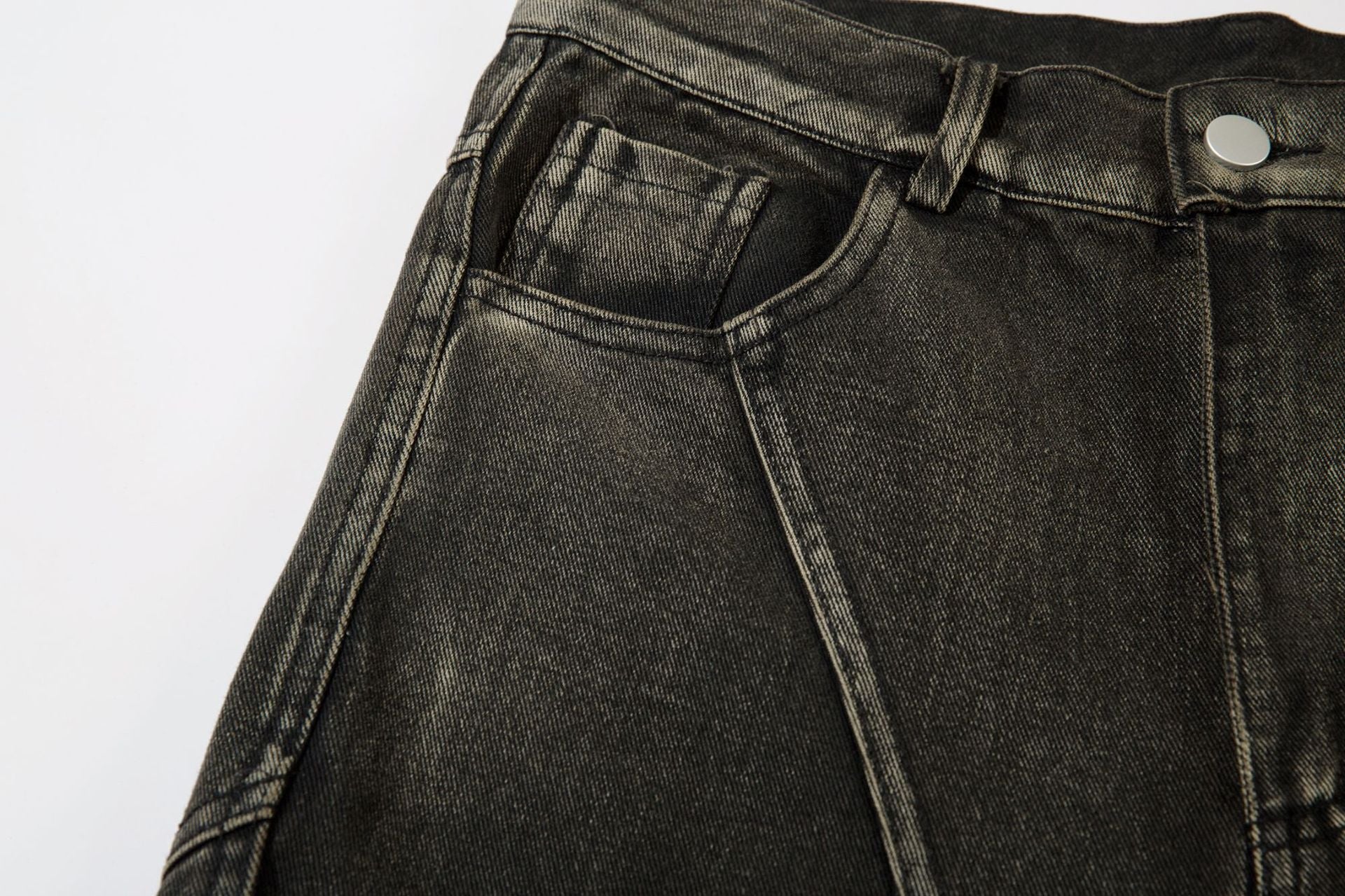 Architectural Wide-Leg Denim Pants mry001650