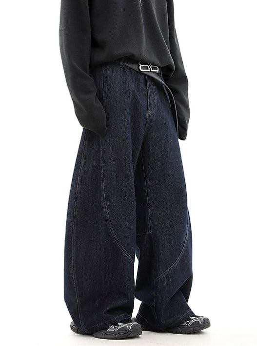 『評価★4.8以上/保存数 No.1🥇』【COVER:FIT】Ultra Wide Curved Denim Pants mry001783
