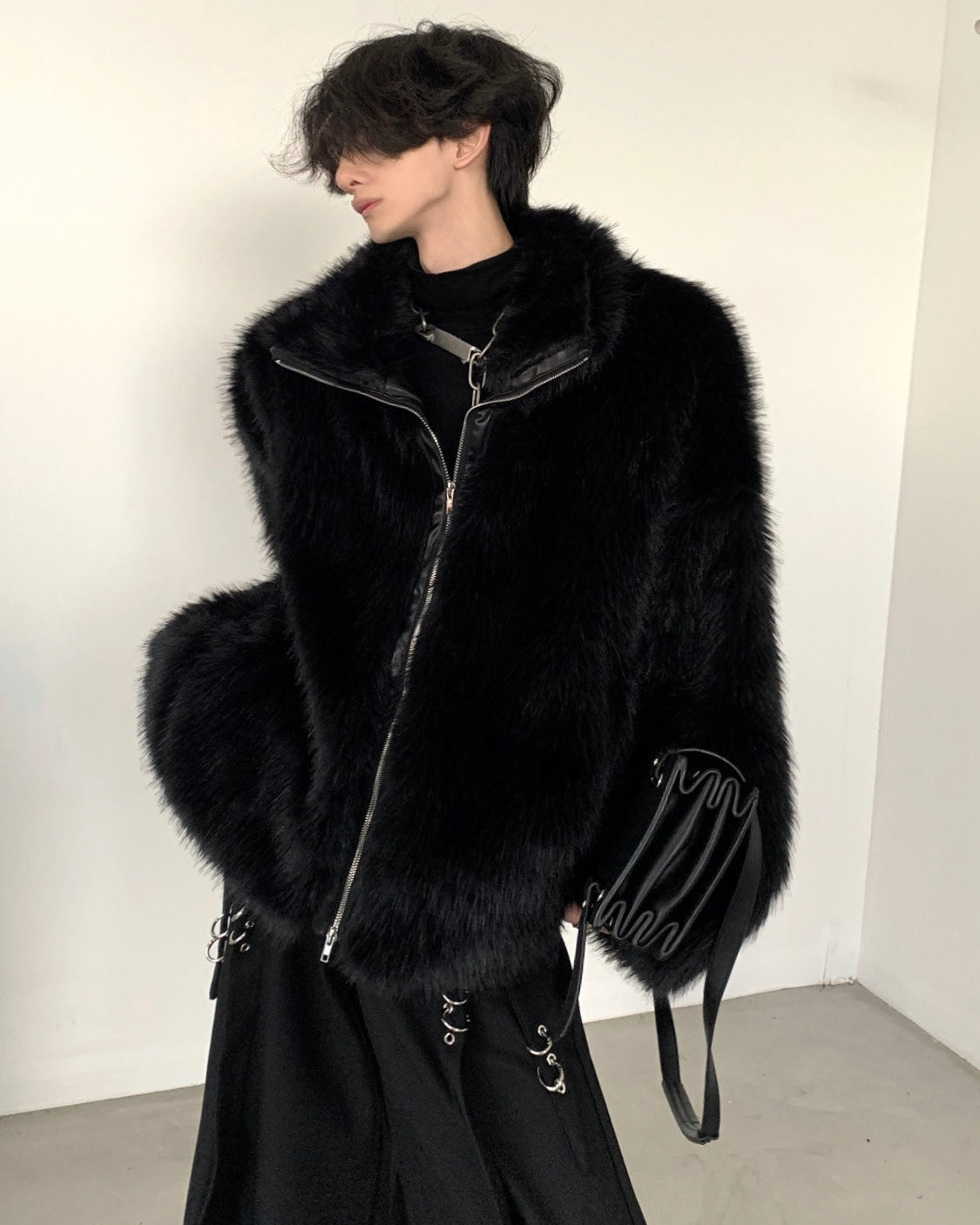 【2color】Oversized Faux Fur Jacket mry001818