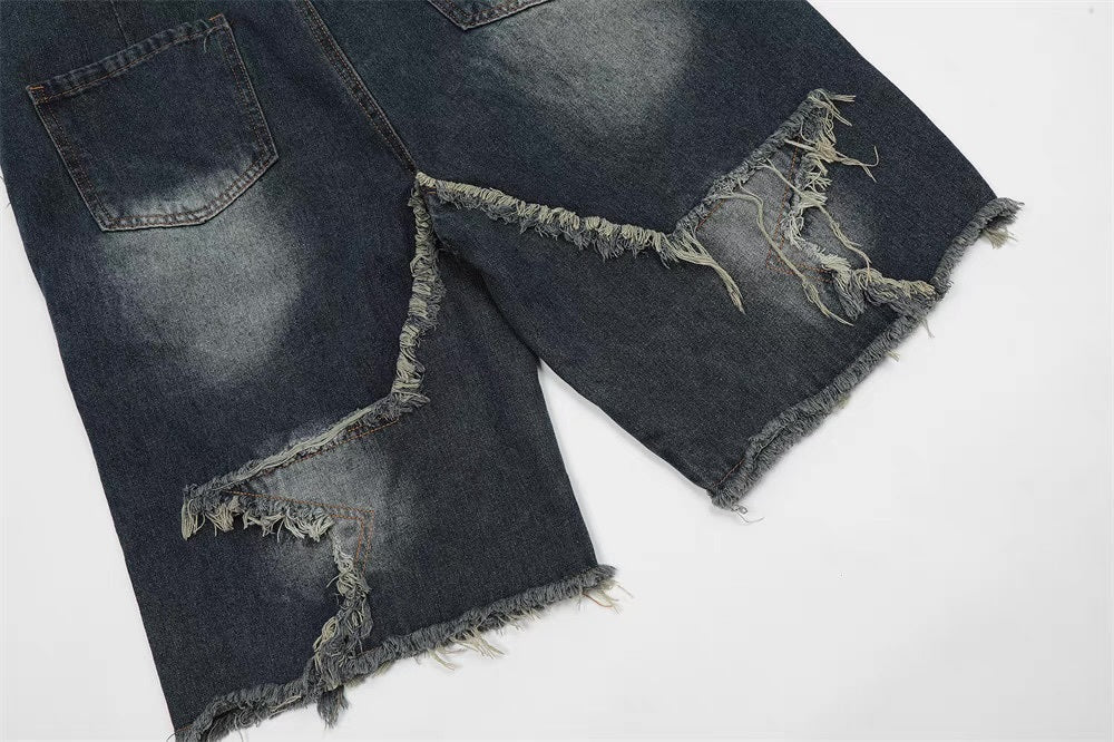 Rugged Edge Distressed Denim Shorts mry001652