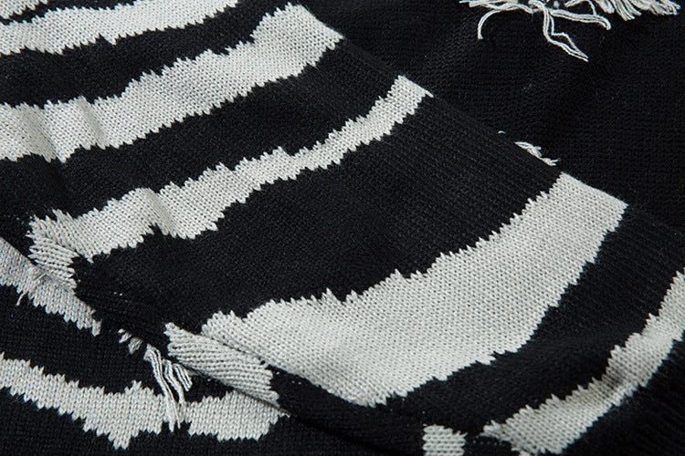 【2color】Raw Edge Animal Print Sweater mry001647