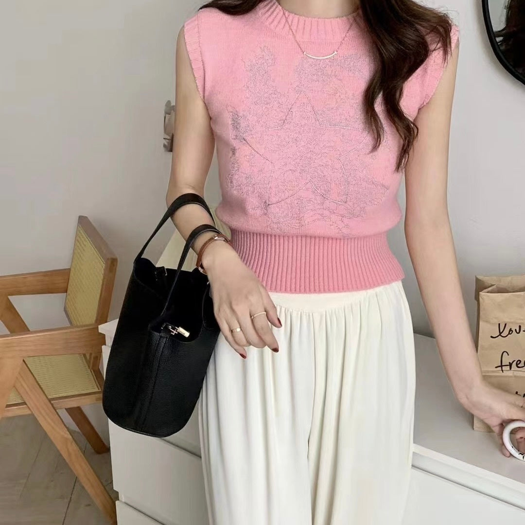 ノースリーブ ニットベスト mry000119