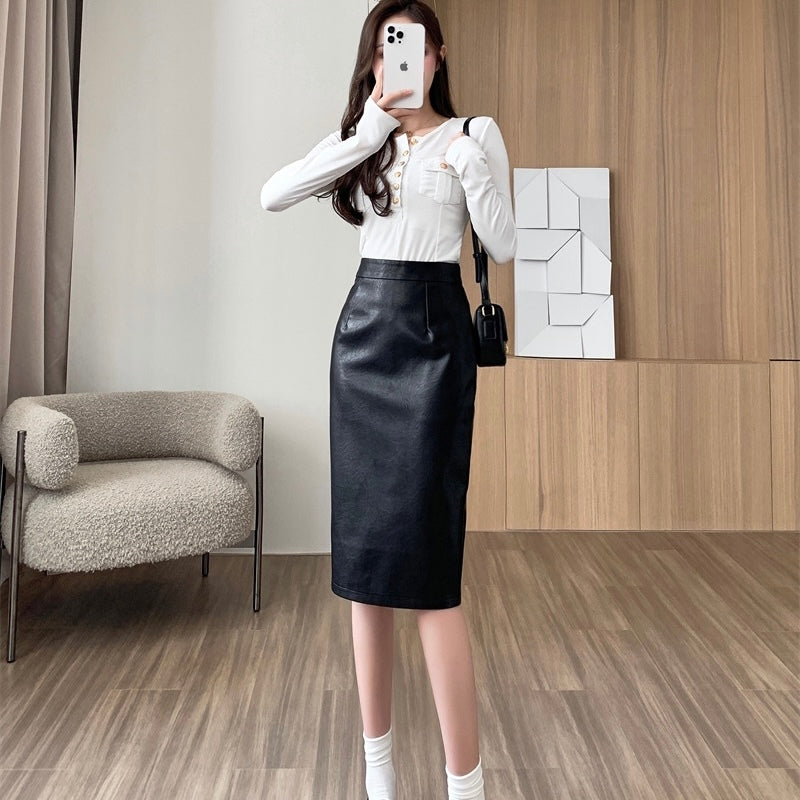 レザータイトスカート mry000353