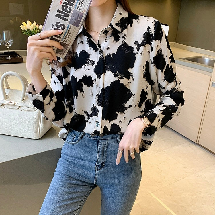 ヒョウ柄 カジュアルシャツ mry000384