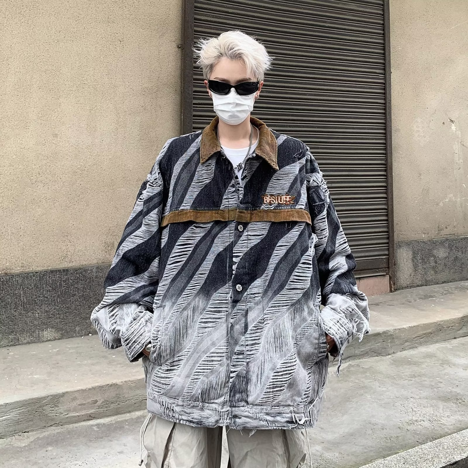 Raw Edge Oversized Jacket mry001823