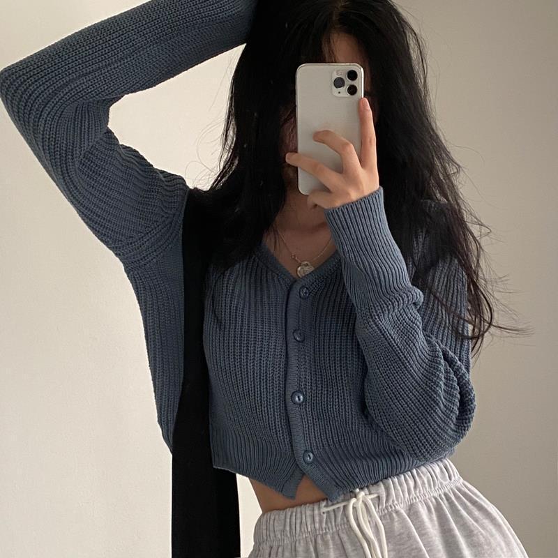 フレンチ Vネック ショートセーター mry000158