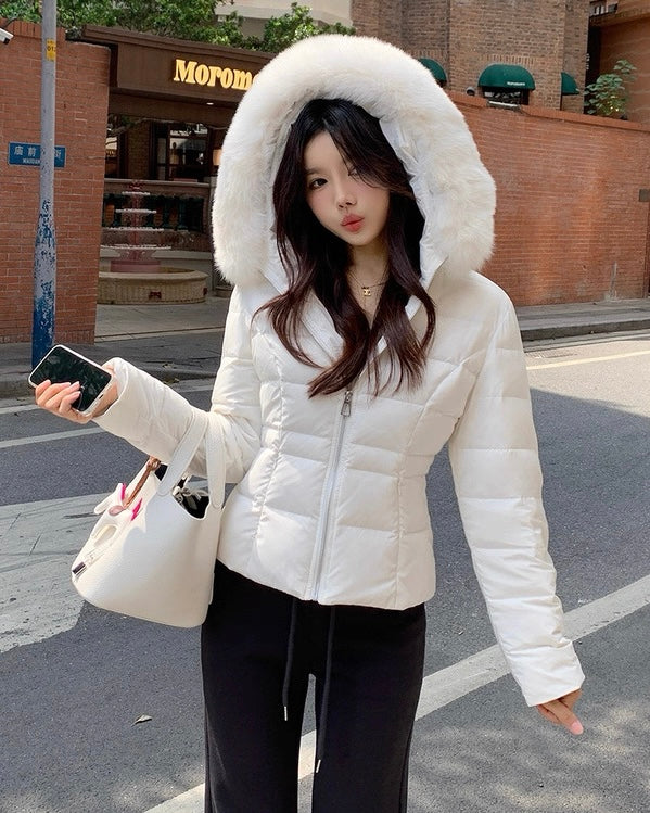 【高品質】Slim Fit Fur Hood Jacket mry001985