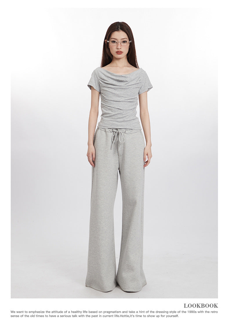 【2color】Silhouette Flow Draped T-Shirt mry001688