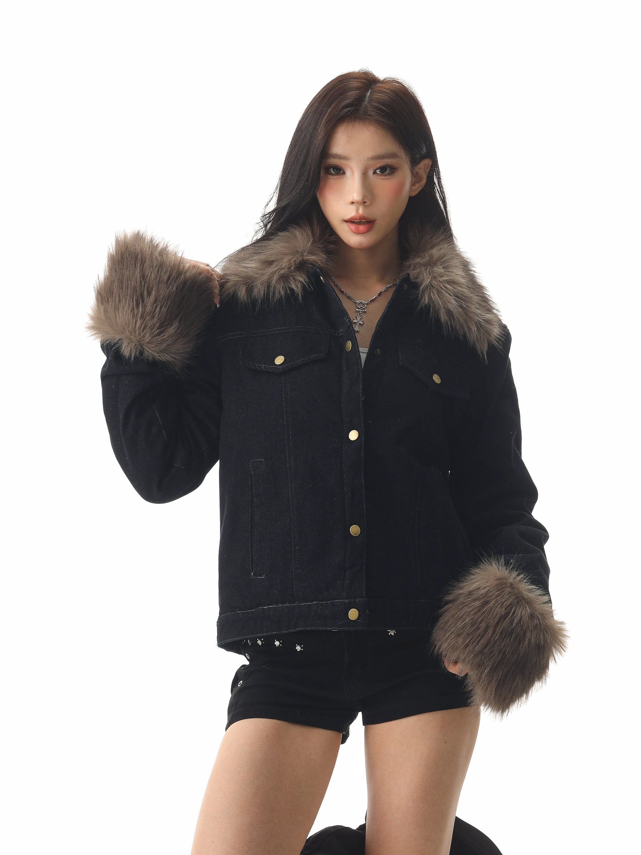 Urban Fur Denim Jacket mry001997