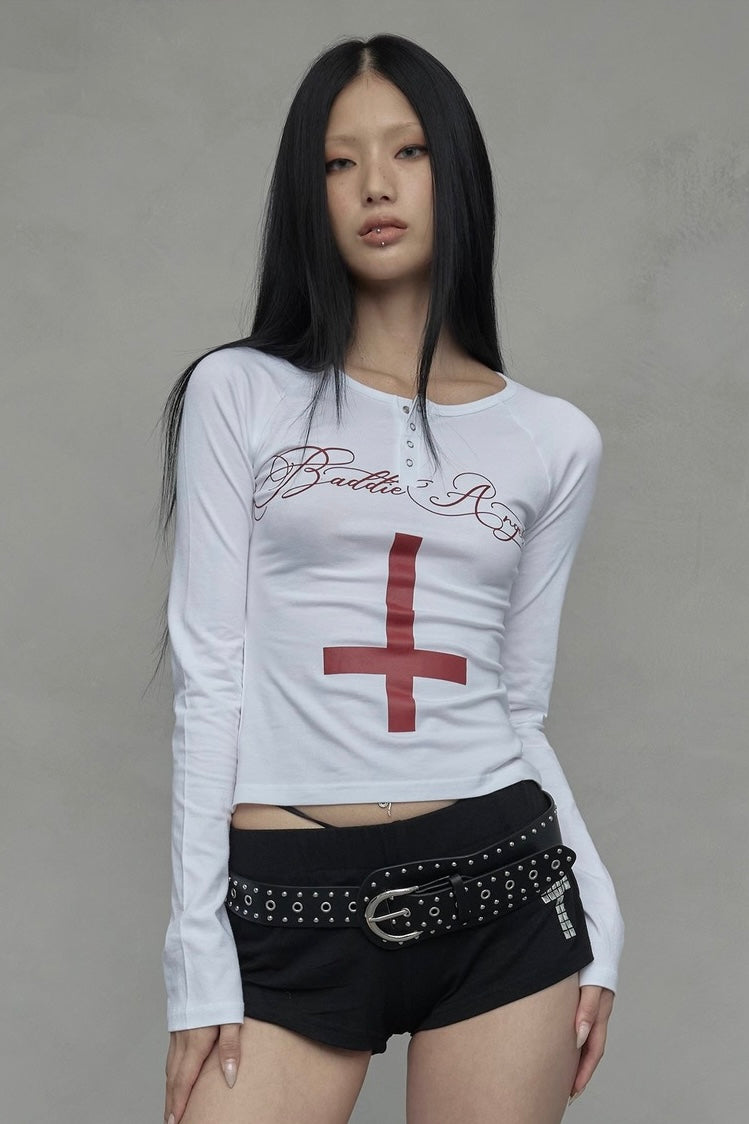 Baddie Angel Cross Top mry002304