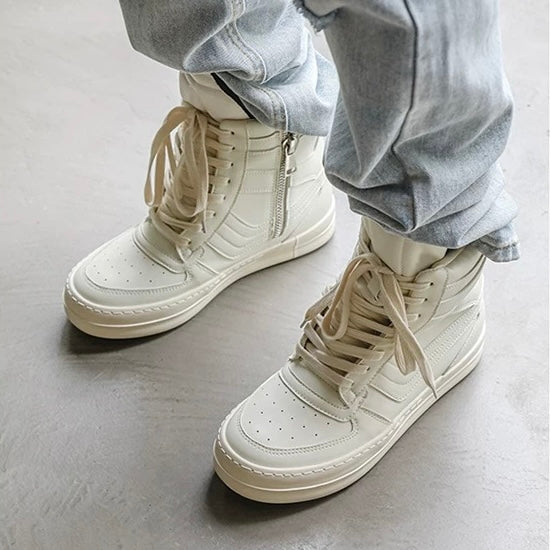 Two-Tone Designer High-Top Street Sneakers mry001954
