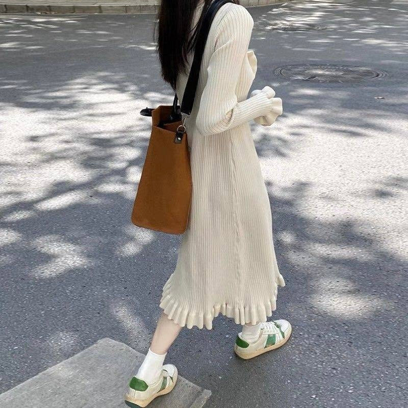 ニット フリル ワンピース mry000166