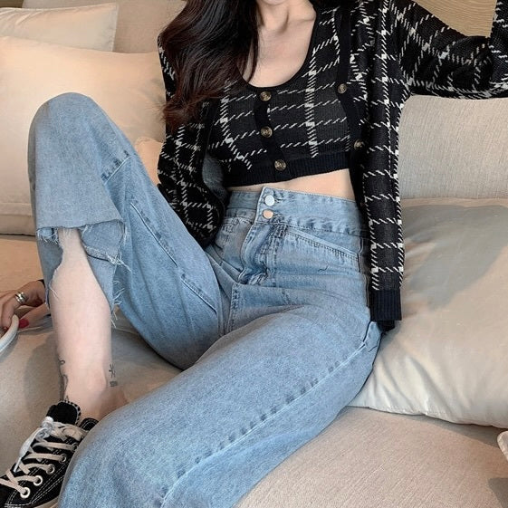 カーディガン付き ショートニット キャミソール mry000020