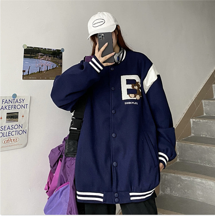 【送料無料】ユニセックス 2カラー展開 レトロジャケット 韓国ストリート 韓国カジュアル mry000602