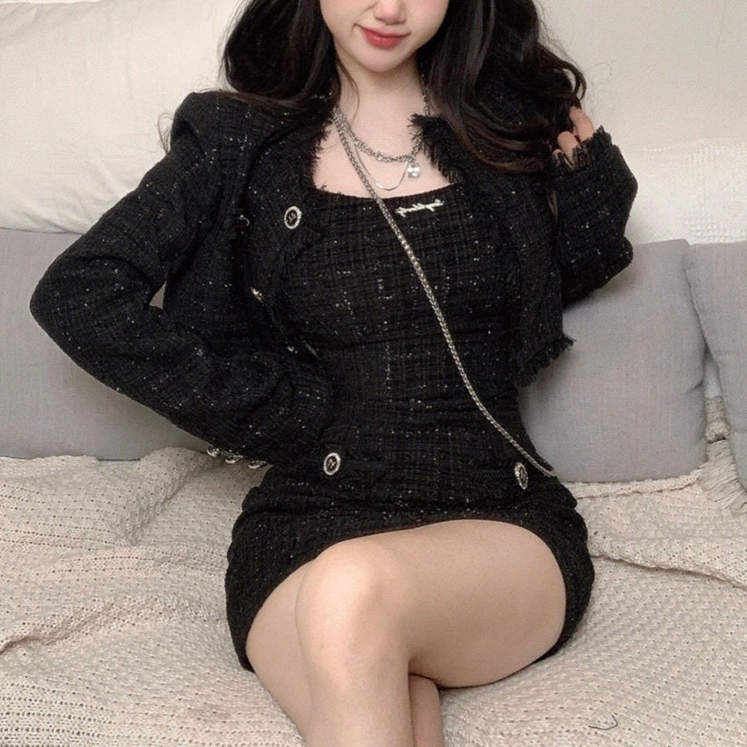 【Chéri】上下セット ツイードセットアップ mry001478