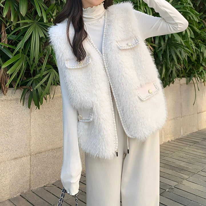 ファー ベストジャケット mry000421