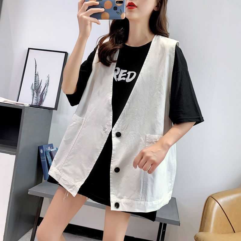 ルーズ カジュアル ジレ 薄手 mry000034