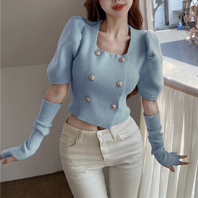 【送料無料】フレンチガーリー 春セーター 韓国ガーリー 2023トレンド mry000577