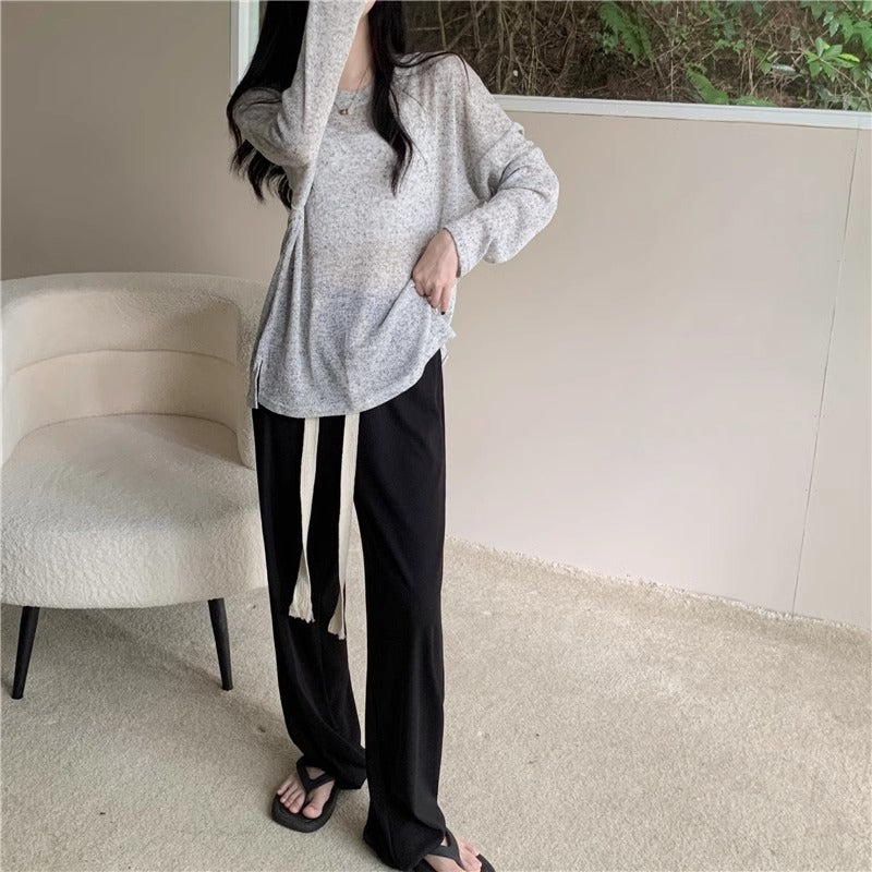 2カラー展開 アメリカン 韓国カジュアル 韓国ストリート トレンド シンプル ロングスリーブシャツ mry001350