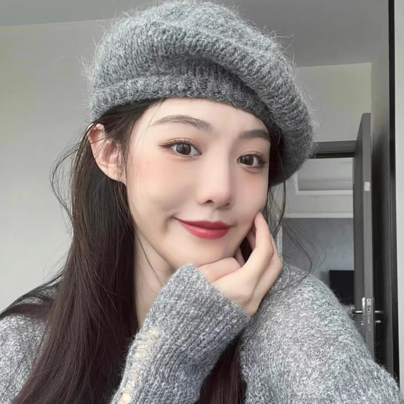 3カラー展開 韓国デザイン ニット ベレー帽 韓国カジュアル 韓国ガーリー mry001018