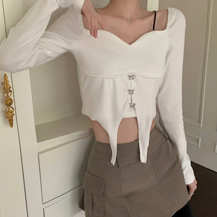 フロントバタフライ ショートトップス mry000248