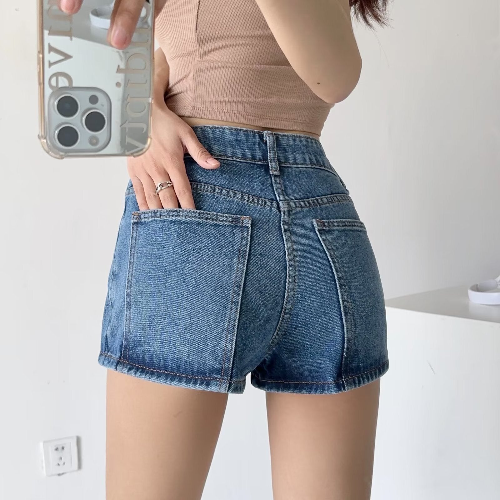 3カラー展開 韓国ストリート 韓国デザイン デニム生地 ミニスカート mry001188