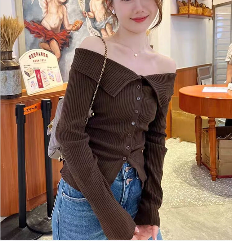 5カラー展開 韓国カジュアル 韓国デザイン 韓国ストリート タイトフィット リブニット カーディガン mry001171