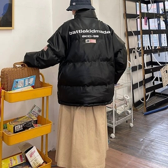 2カラー展開 アメリカン 韓国ストリート 韓国カジュアル トレンド オーバーサイズ ダウンジャケット mry001460