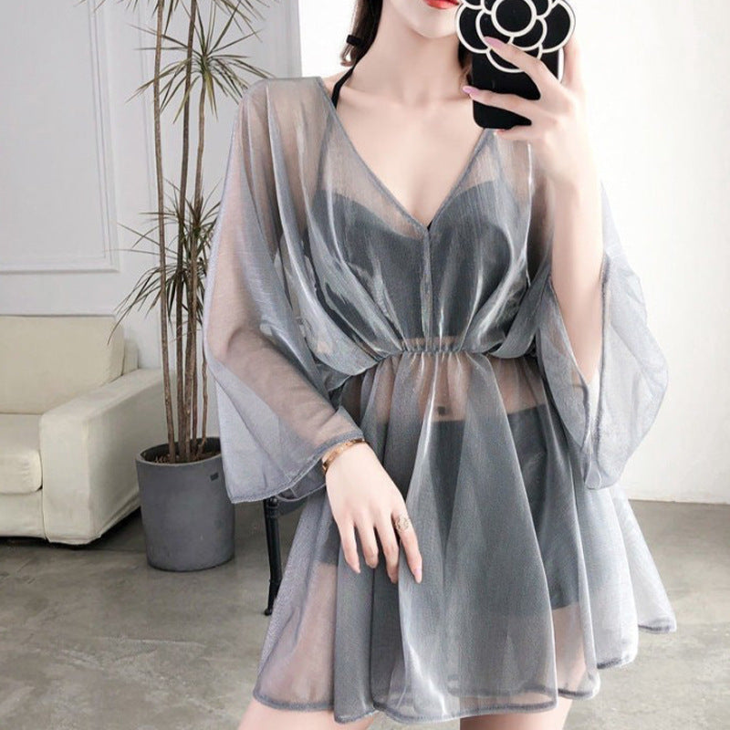 【送料無料】3カラー展開 2023SS 長袖メッシュ ビキニ 韓国カジュアル 韓国ガーリー トレンド mry000715