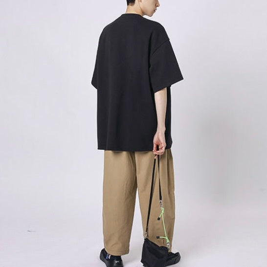 【送料無料】2カラー展開 2023SS オーバーサイズ インク風 ブランド ロゴ プリント 半袖 Tシャツ ユニセックス 韓国ストリート 韓国カジュアル mry000847