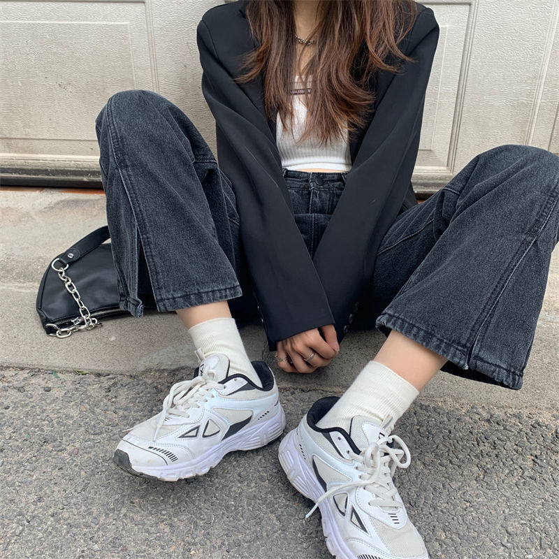 スリット ハイウエストスリム ジーンズ mry000327