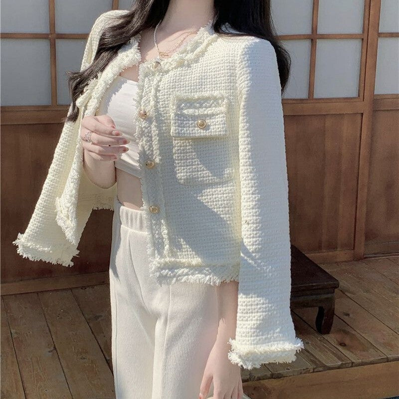 アメリカン 韓国ストリート 韓国カジュアル トレンド ショート丈 ゆるふわジャケット mry001386