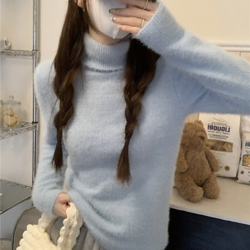 タートルネック 4カラーニットセーター mry000513