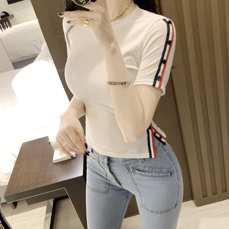 サイドカット スリムフィット Tシャツ mry000002