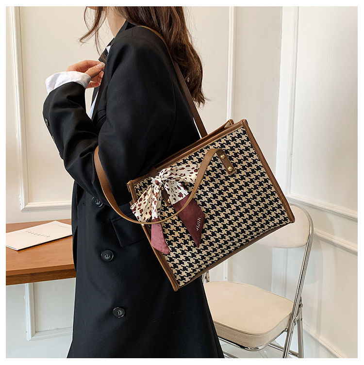 千鳥柄 トートバッグ mry000420