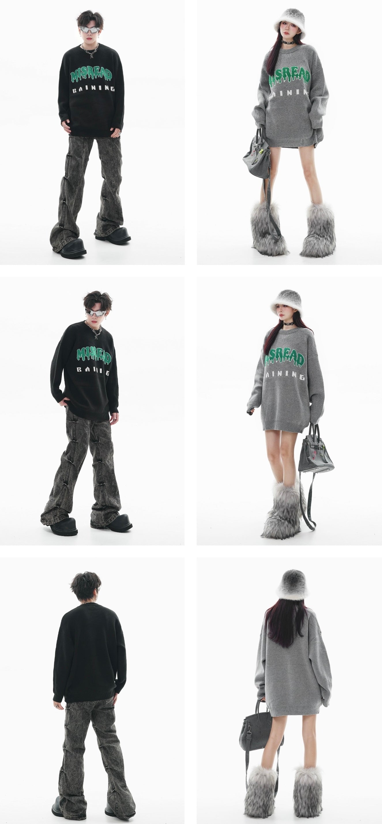 【残りわずか】MISREAD RAINING Oversized Knit Sweater mry001624