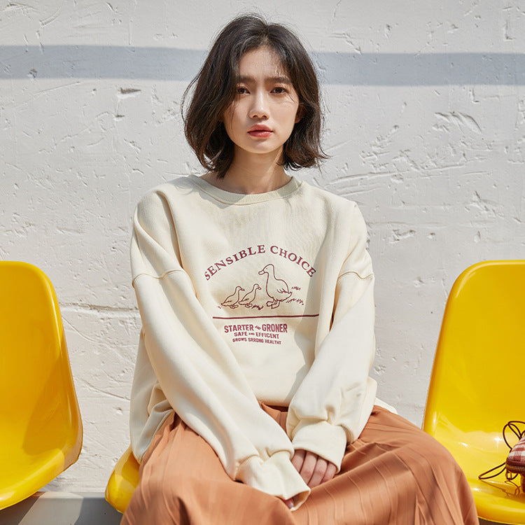 【送料無料】フリースセーター 4カラー 韓国カレッジ スタイル 韓国カジュアル 韓国ガーリー mry000587