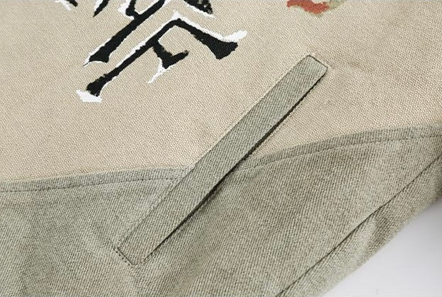 Graphic Print Zip Jacket mry001788