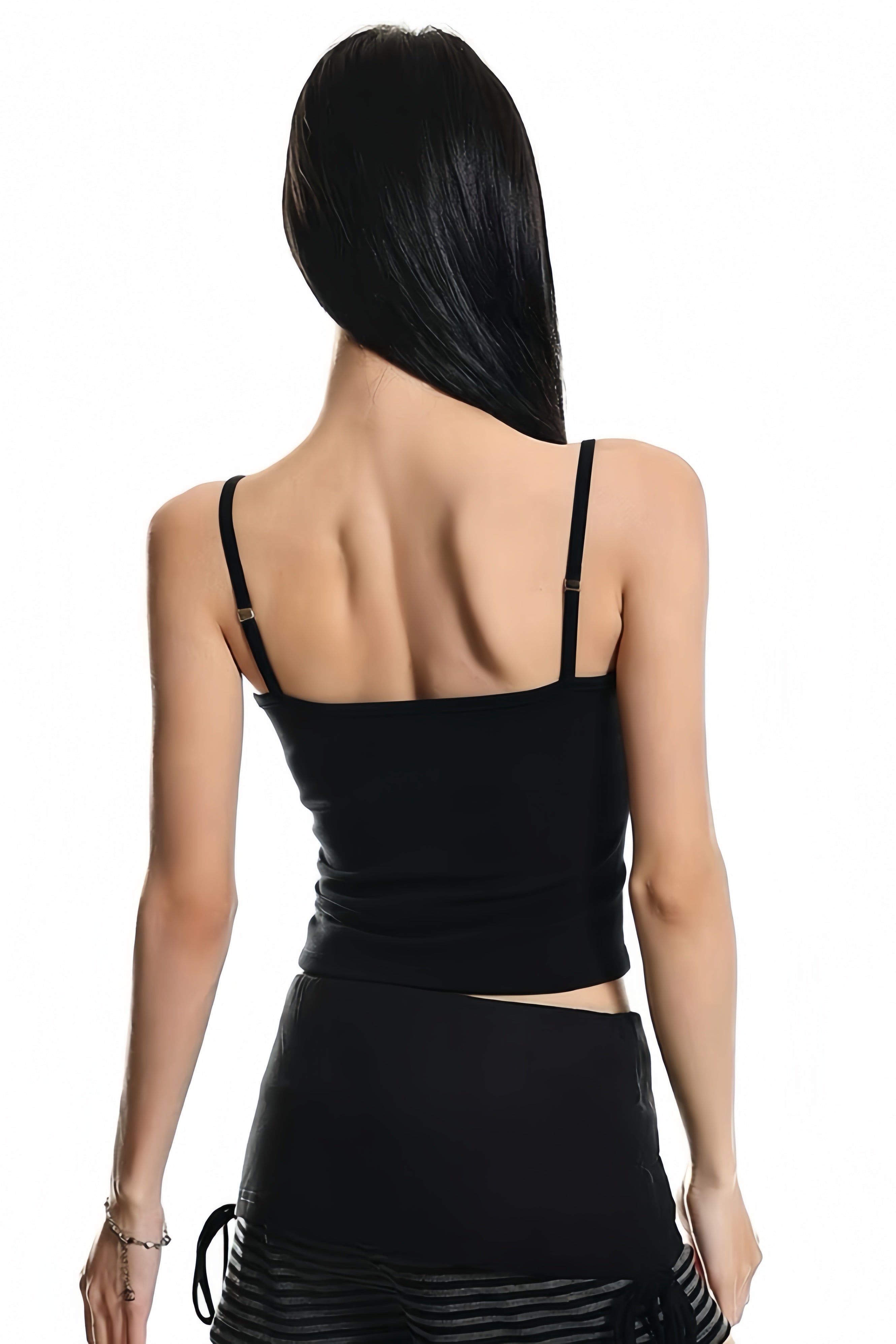 【トップス】ラインストーンクロスキャミトップス mry002349