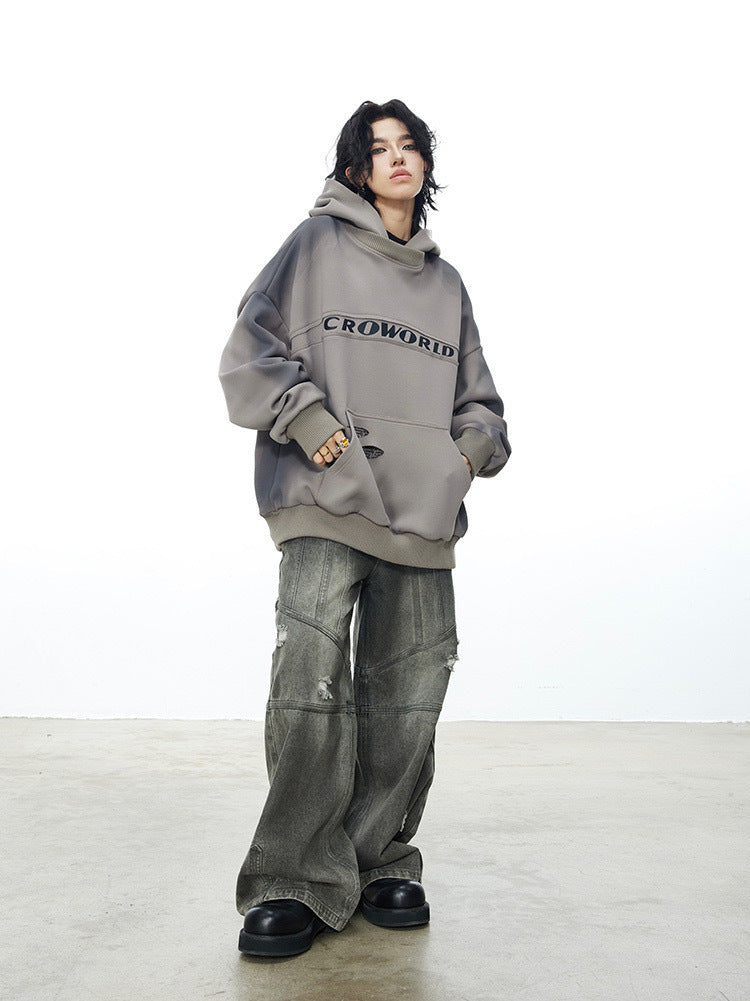 CROWORLD Oversized Hoodie Sweatshirt mry001622