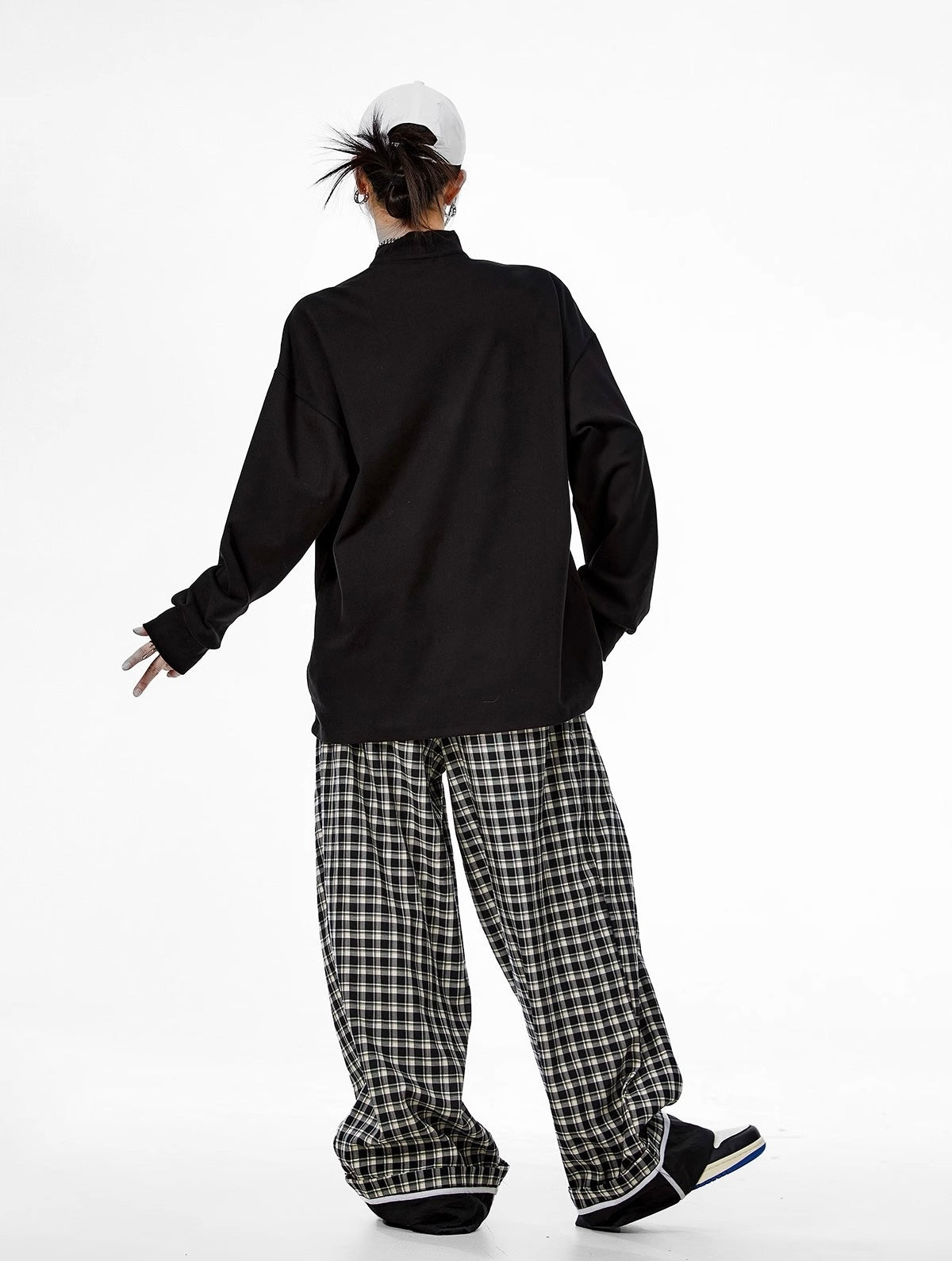 【3color】Monochrome Flow Mock Neck T-shirt mry001618