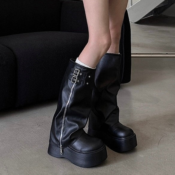 厚底ロングブーツ mry001545