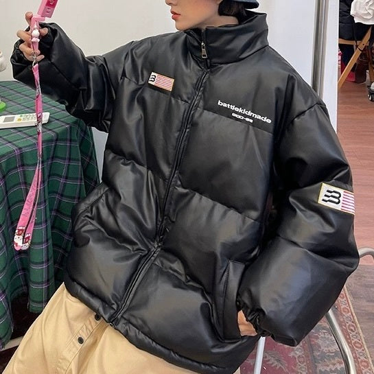 2カラー展開 アメリカン 韓国ストリート 韓国カジュアル トレンド オーバーサイズ ダウンジャケット mry001460