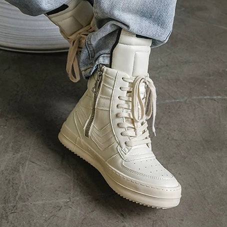 Two-Tone Designer High-Top Street Sneakers mry001954
