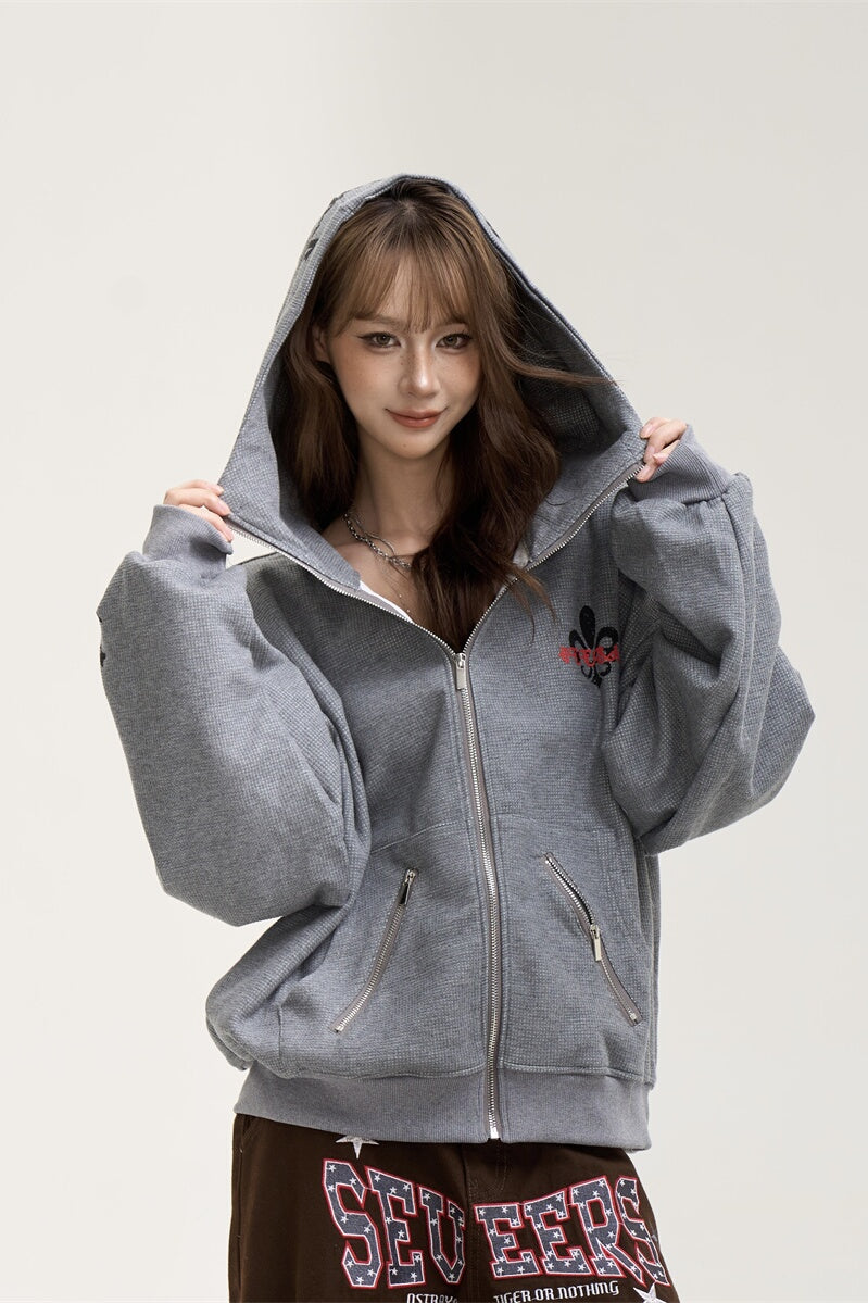 【評価★4.8以上/高品質】Unisex Oversized Gothic Graphic Hoodie mry001899