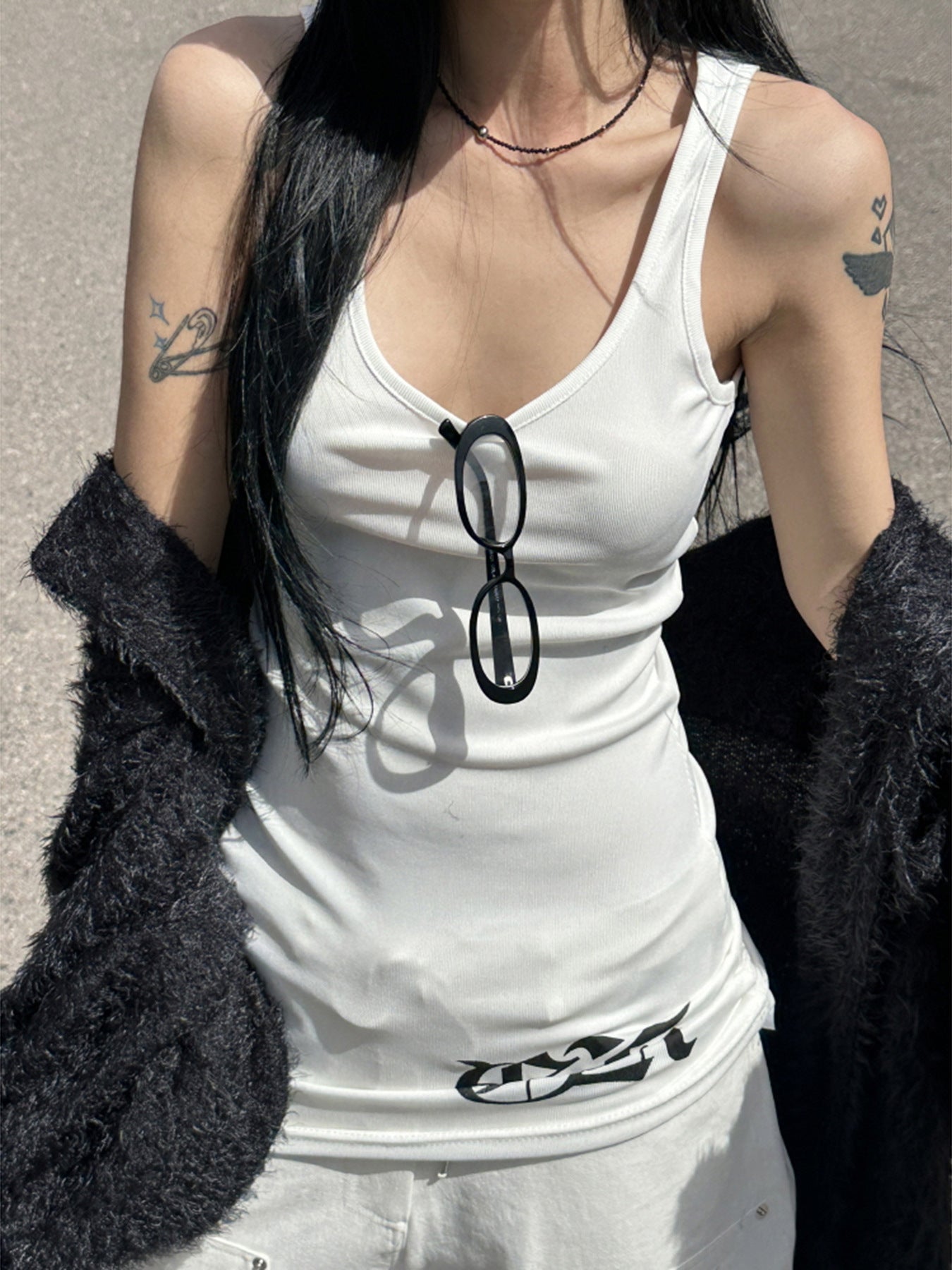 Tattoo Blade Stretch Tank Top mry001722